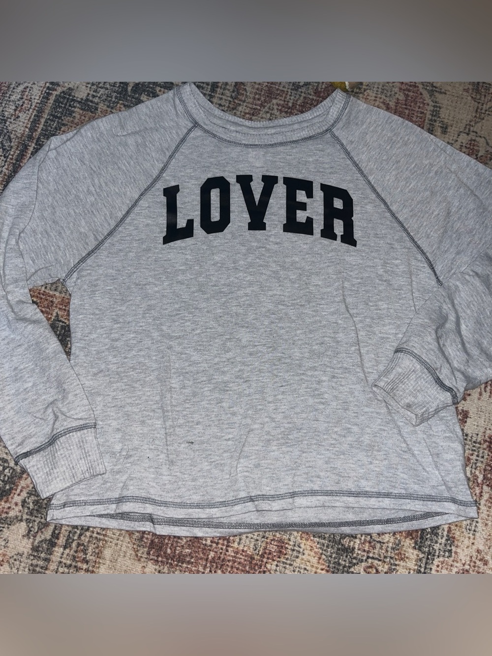 Joyspun Gray "Lover" Graphic long sleeve shirt - Women